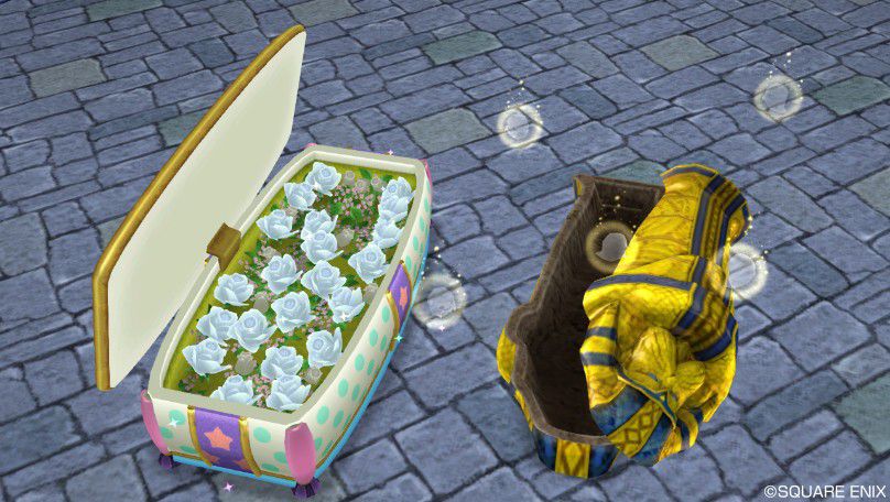 ドラクエ10ハウジング 棺桶風のベッド 家具