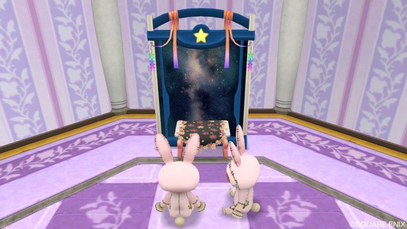 ドラクエ10ハウジング ニードルうさこ人形で雪うさぎ