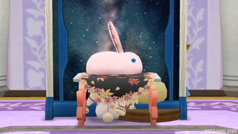 ドラクエ10ハウジング ニードルうさこ人形で雪うさぎ