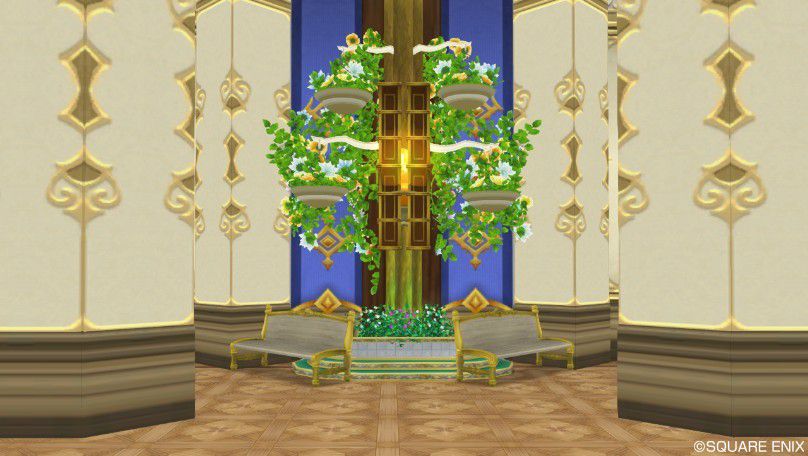 ドラクエ10ハウジング 壁かけ家具の垂直設置で作る照明